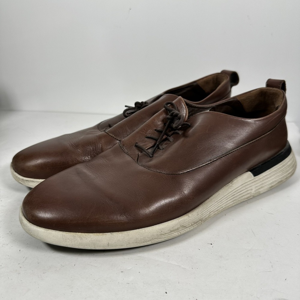 Wolf & Shepherd Mens Crossover‎ Longwing Oxfords Plain Toe Brown Leather 12M